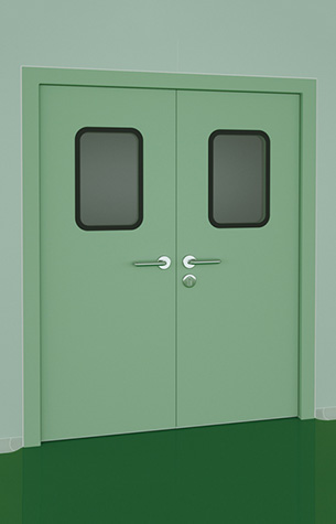 鋼制潔凈門機制板對夾式 鋼制潔凈門機制板對夾式